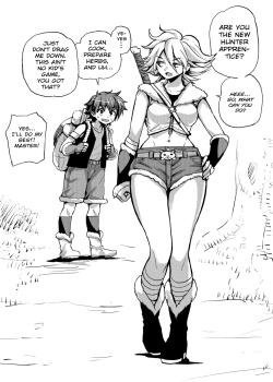 Hunter Onee-san to Minarai Shounen (Oneshota) 4-koma